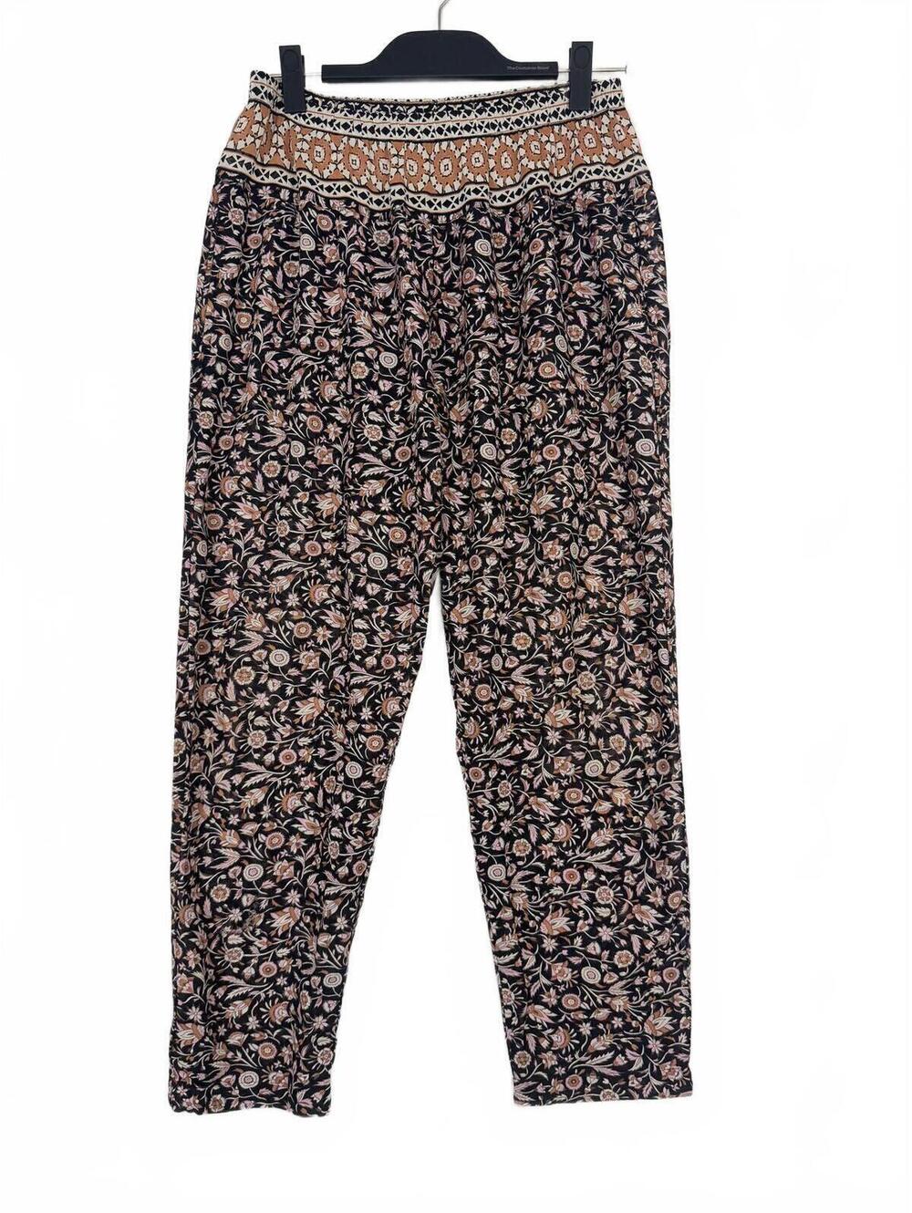 Xirena Payton Floral Print Cotton Gauze Pants Elastic Waist Boho Lounge Small